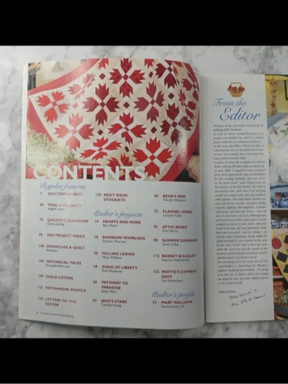 Australian Patchwork & Quilting 2006 Yearbook Vol 13 No 12 + Pattern Sheet